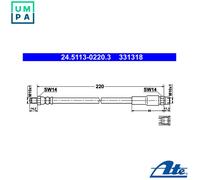 BRAKE HOSE FOR AUDI A4 8D2 B5 AFN AVG AFY AGB AZB AKN AFB ARG ADR APT AEB SH ATE