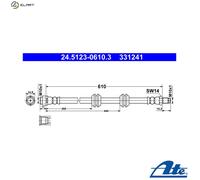 BRAKE HOSE FOR MERCEDES BENZ GL CLASS X164 OM 642 822 OM 642 940 OM 629 912 ATE