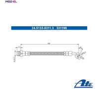 ATE 24.5133-0311.3 Brake hose