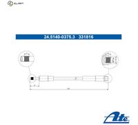ATE 24.5140-0375.3 Brake hose
