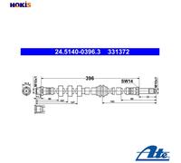 BRAKE HOSE FOR AUDI A5/S5/Sportback/Convertible Q5/Van A4/B8/S4 PORSCHE 4.2L