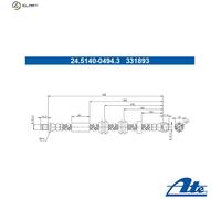 BRAKE HOSE 24.5140-0494.3 FOR MERCEDES-BENZ C-CLASS/Convertible/T-Model EQC 2.0L