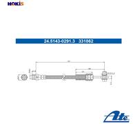 ATE 24.5143-0291.3 Brake hose