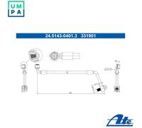 ATE 24.5143-0401.3 Brake hose