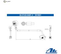ATE 24.5143-0401.3 Brake hose