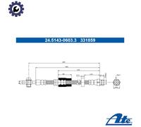 ATE 24.5143-0603.3 Brake hose