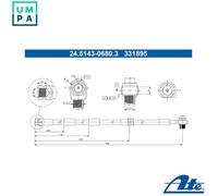 ATE 24.5143-0680.3 Brake hose