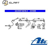BRAKE HOSE 24.5157-0218.3 FOR OPEL MERIVA/VAN/MPV ZAFIRA/Box/Body/MPV/FAMILY