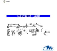 ATE Brake Hose 24.5157-0219.3 – for Opel, Vauxhall (Meriva A, Astra H Estate)
