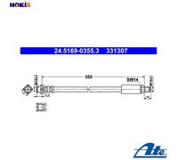 BRAKE HOSE FOR BMW 7 E38 M57 D30 M67 D39 M62 B35 M52 B28 M62 B44 M60 B30 ATE