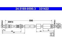BRAKE HOSE 24.5169-0590.3