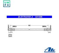 NEW BRAKE HOSE PIPE LINE FOR VW SEAT AUDI PASSAT VARIANT 3A5 35I ABV ABF 2E ADY