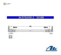 Flexible brake hose 24.5170-0161.3 ATE for AUDI VW SEAT