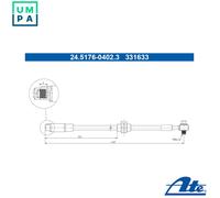 BRAKE HOSE 24.5176-0402.3 FOR CHEVROLET ORLANDO CRUZE/Station/Wagon/Hatchback