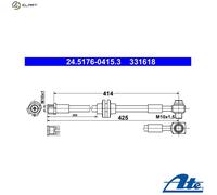 ATE 24.5176-0415.3 Brake hose