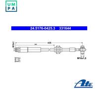 BRAKE HOSE 24.5176-0425.3 FOR OPEL CORSA/Hatchback/Van/D B10XFT/10XFL 3cyl 1.2L
