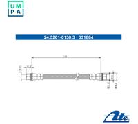 ATE 24.5201-0130.3 Brake hose