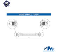 ATE 24.5201-0136.3 Brake hose