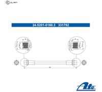 ATE 24.5201-0160.3 Brake hose