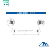 ATE 24.5201-0191.3 Brake hose