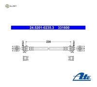 BRAKE HOSE 24.5201-0235.3 FOR RENAULT NISSAN QASHQAI/II/VAN/SUV M5M460R9M 1.6L