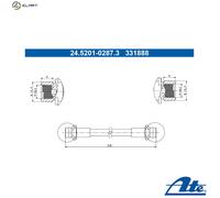BRAKE HOSE 24.5201-0287.3 FOR TOYOTA M15A-FXE 1.5L 3cyl YARIS