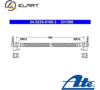 BRAKE HOSE FOR VW TRANSPORTER/IV/Bus/CARAVELLE/T4/Mk/MULTIVAN/Van EUROVAN 2.4L