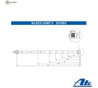 BRAKE HOSE 24.5231-0367.3 FOR FORD FIESTA/VI/Van F6JB/F6JD/KVJA 1.4L HHJC 1.6L