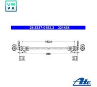 BRAKE HOSE 24.5237-0183.3 FOR AUDI A4/B5/Sedan/S4 A8/D3/S8/L A8L VW SKODA