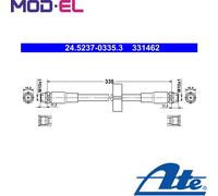 Brake Hose ATE Fits AUDI Allroad 4B C5 4Z7611707