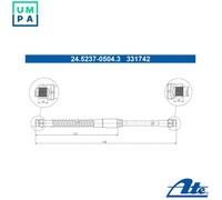 BRAKE HOSE 24.5237-0504.3 FOR SKODA VW GOLF/VAN/VI/Van SCIROCCO/III EOS SEAT