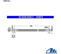 ATE 24.5238-0255.3 Brake hose