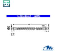 ATE 24.5238-0255.3 Brake hose