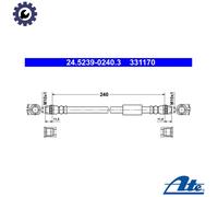 BRAKE HOSE FOR CITROEN FIAT PEUGEOT JUMPY VF7 AHY AHZ RFH 9HU RHK RHR RHH ATE