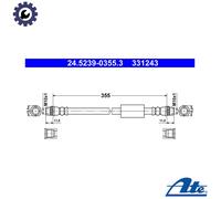 BRAKE HOSE 24.5239-0355.3 FOR PEUGEOT EXPERT/Platform/Chassis/Van/TEPEE FIAT