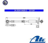 BRAKE HOSE 24.5241-0429.3 FOR OPEL MERIVA/VAN/MPV ZAFIRA/Box/Body/MPV/FAMILY