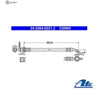 BRAKE HOSE 24.5264-0221.3 FOR TOYOTA COROLLA/FIELDER/ALTIS/ALLEX MATRIX OPA 1.8L