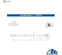 ATE 24.5265-0551.3 Brake hose