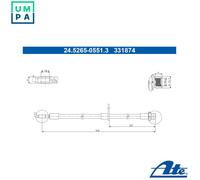 ATE 24.5265-0551.3 Brake hose