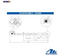 BRAKE HOSE 24.5270-0498.3 FOR PEUGEOT CITROËN OPEL HMJ /HMR /HMH /HMG 1.2L 3cyl