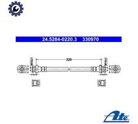 BRAKE HOSE 24.5284-0220.3 FOR DAEWOO MATIZ/Hatchback/Van CHEVROLET 0.8L 3cyl