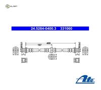 BRAKE HOSE 24.5284-0400.3 FOR MITSUBISHI SPORT/PAJERO/CHALLENGER/SHOGUN/WAGON