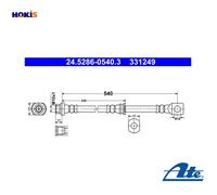 ATE 24.5286-0540.3 Brake hose