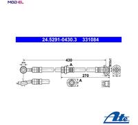 BRAKE HOSE 24.5291-0430.3 FOR SUZUKI WAGON/SORIO/Hatchback/R+/MPV IGNIS/II 1.0L