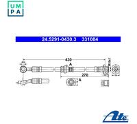 ATE 24.5291-0430.3 Brake hose