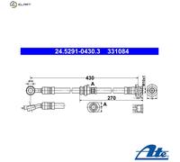 ATE 24.5291-0430.3 Brake hose