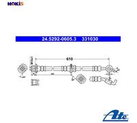 BRAKE HOSE FOR NISSAN NOTE/VAN MICRA/III/C+C MARCH K9K400/276/704/722/700 1.5L