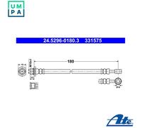 ATE 24.5296-0180.3 Brake hose
