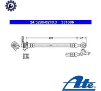 BRAKE HOSE 24.5298-0270.3 FOR KIA CEE'D/SW/Hatchback/PRO G4FA 1.4L G4FC 1.6L