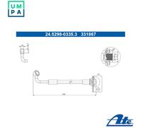 Brake Hose ATE 24.5298-0335.3 For HYUNDAI